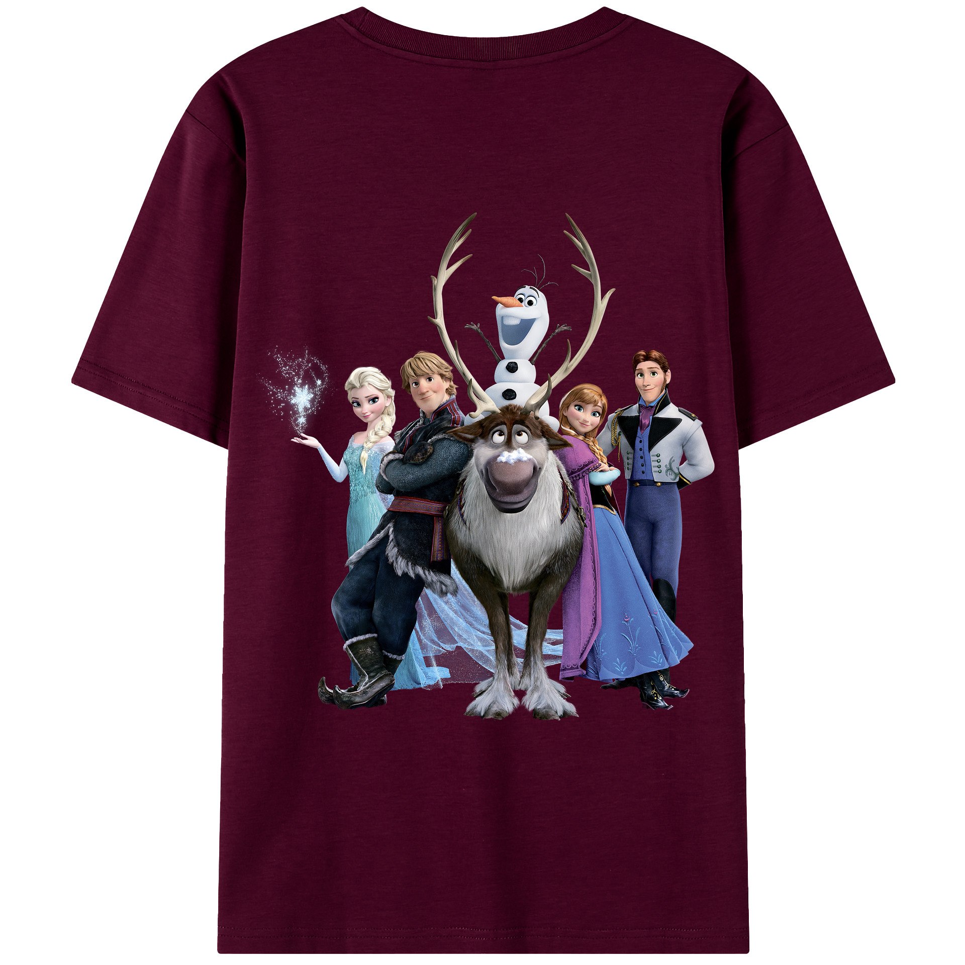 （画像用） アナと雪の女王 アンナ エルサ Frozen Anna Elsa レディース半袖Tシャツ(バックプリント)